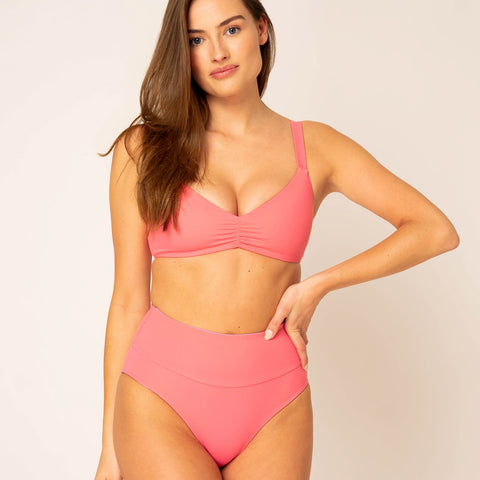 Ruffle Bikini Top - pink
